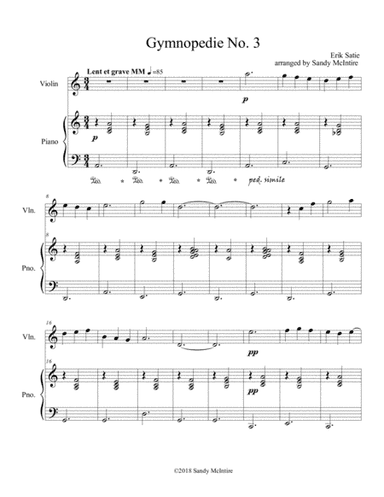 Gymnopedie No. 3 (arr. Sandy McIntire)