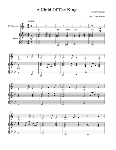 A Child Of The King (arr. Tyler Adams)
