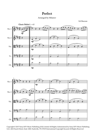 Perfect (arr. Milanov)