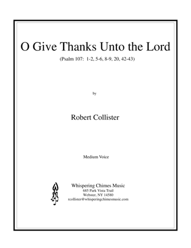 O Give Thanks Unto the Lord (medium voice)