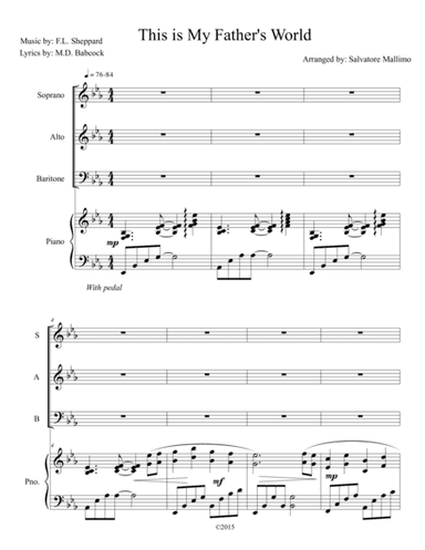 This is My Father's World (arr. Salvatore Mallimo)