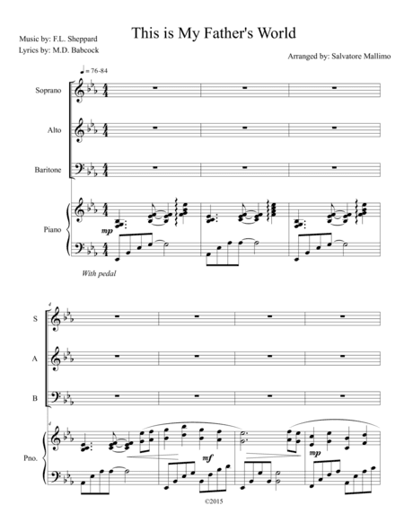 This is My Father's World (arr. Salvatore Mallimo)