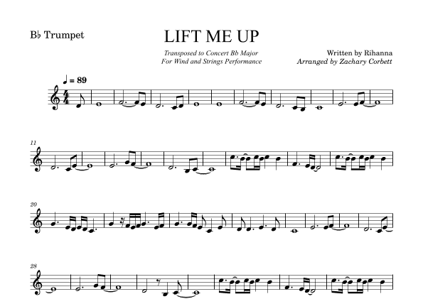 Lift Me Up (arr. Zachary Corbett)