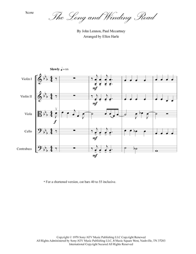 The Long And Winding Road (arr. Ellen Harle)