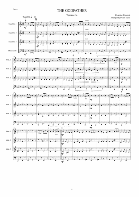 The Godfather Tarantella (arr. Bulent Yazici)