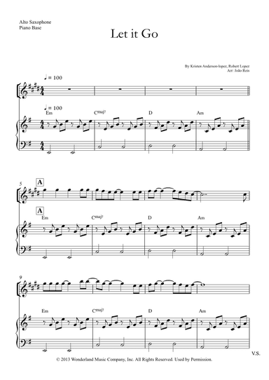 Let It Go (arr. João Reis)