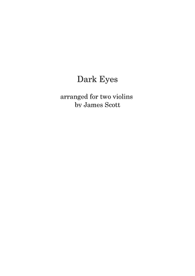 Dark Eyes (arr. James Scott)
