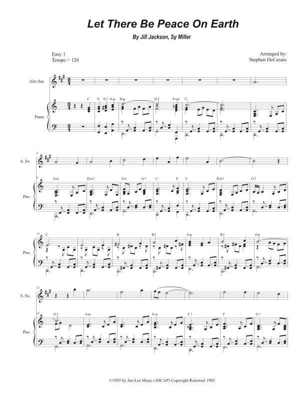 Let There Be Peace On Earth (arr. Stephen DeCesare)