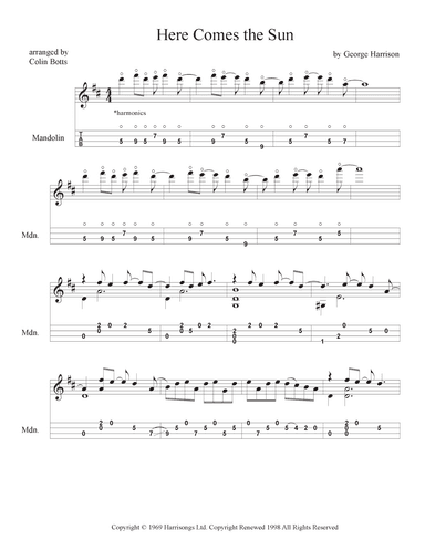 Here Comes The Sun (arr. Colin Botts)