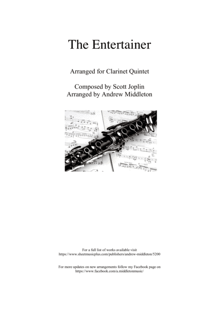 The Entertainer arranged for Clarinet Quintet (arr. Andrew Middleton)