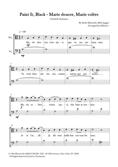 Paint It, Black (arr. Milanov)