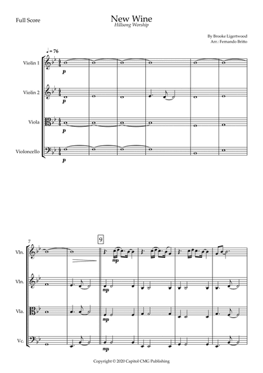 New Wine (arr. Fernando Britto)