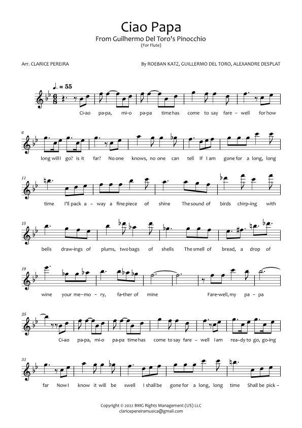 Ciao Papa (arr. Clarice Pereira)