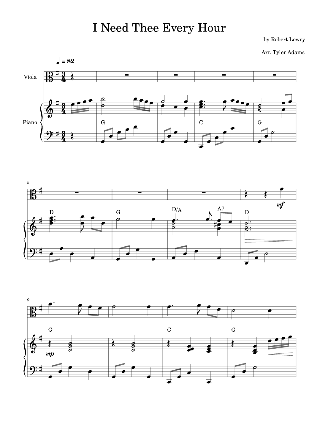 16 Hymns for Viola and Piano (arr. Tyler Adams)