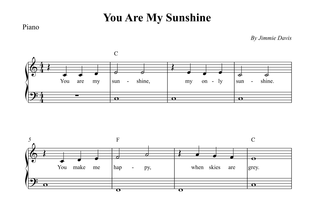 You Are My Sunshine (arr. Wesley S. SIlva)