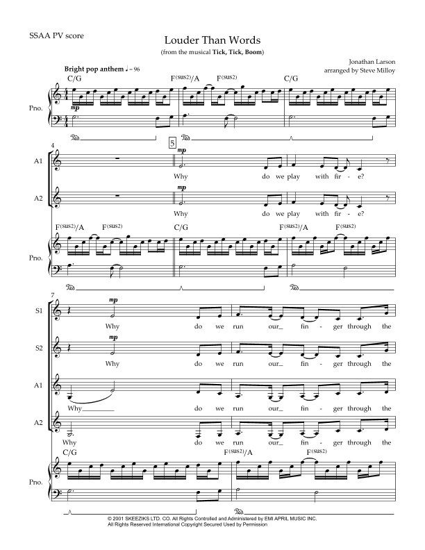 Louder Than Words (arr. Steve Milloy)