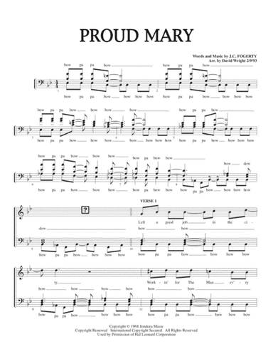 Proud Mary (arr. David Wright)