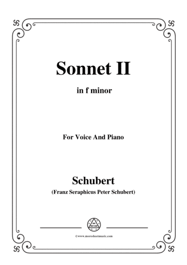 Schubert-Sonnet II in f minor,for voice and piano (arr. MSM)