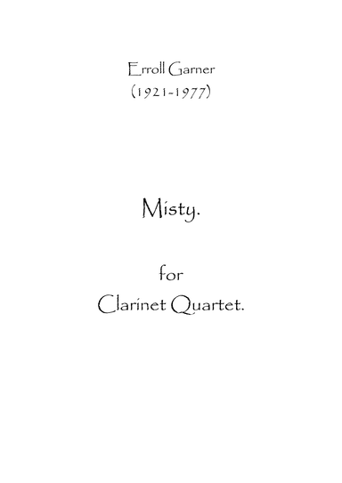 Misty (arr. Spencer Bundy)