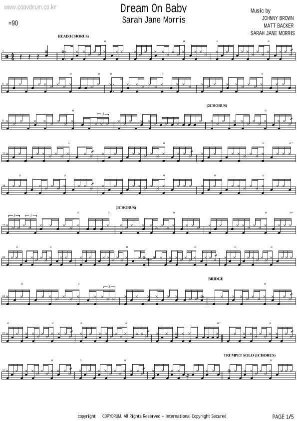 Dream On Baby (arr. COPYDRUM)