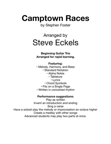 Camptown Races (arr. Steve Eckels)