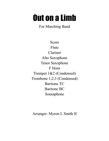 Out On A Limb (arr. Myron L Smith II)