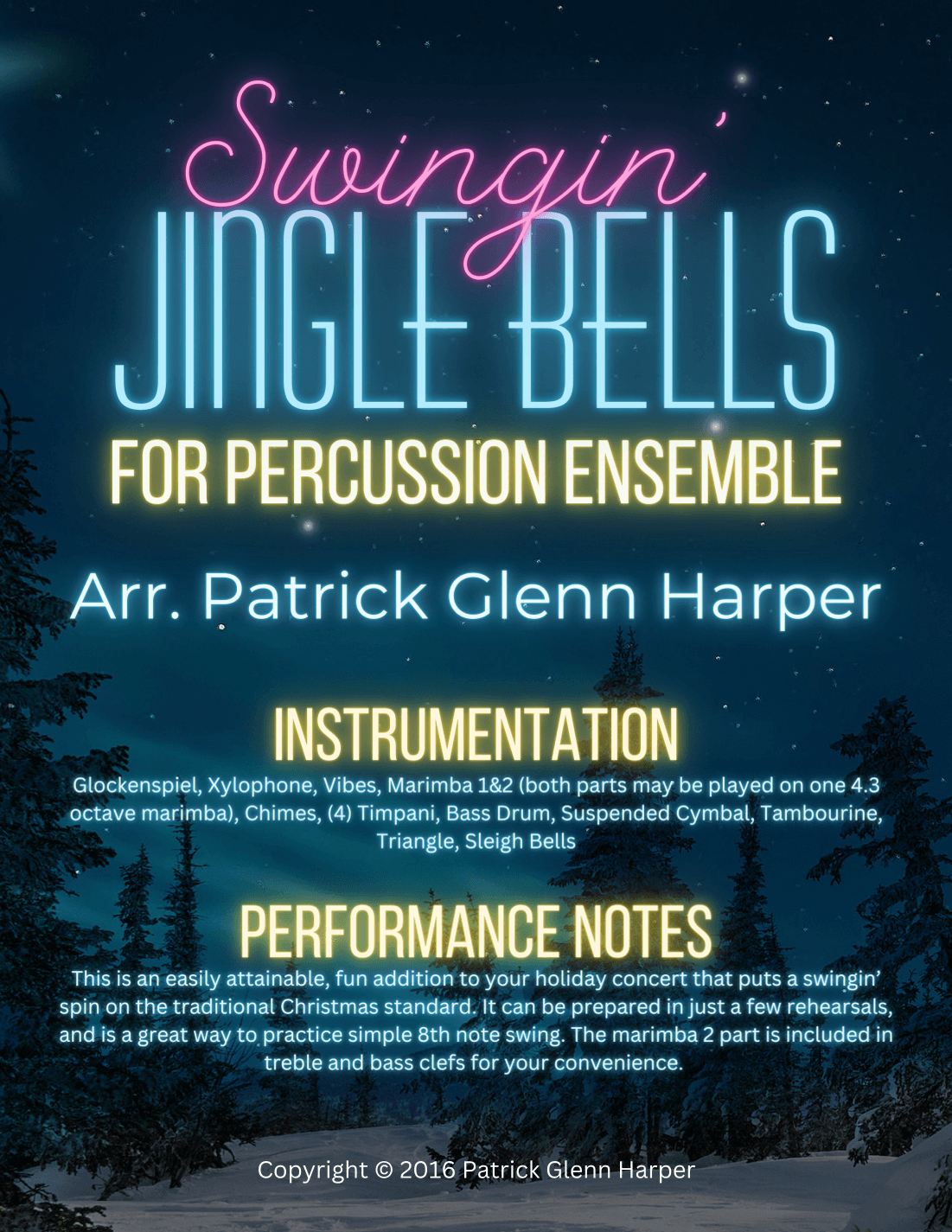 Swingin' Jingle Bells - for Percussion Ensemble (arr. Patrick Glenn Harper)