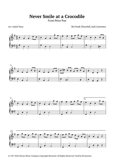 Never Smile At A Crocodile (arr. André Nusa)