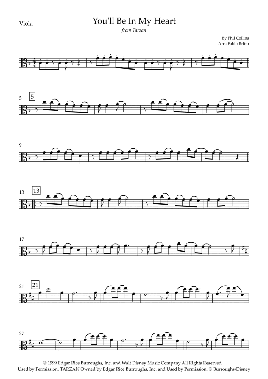 You'll Be In My Heart (arr. Fabio Britto)