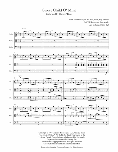 Sweet Child O' Mine (arr. Sarah Wallin Huff)