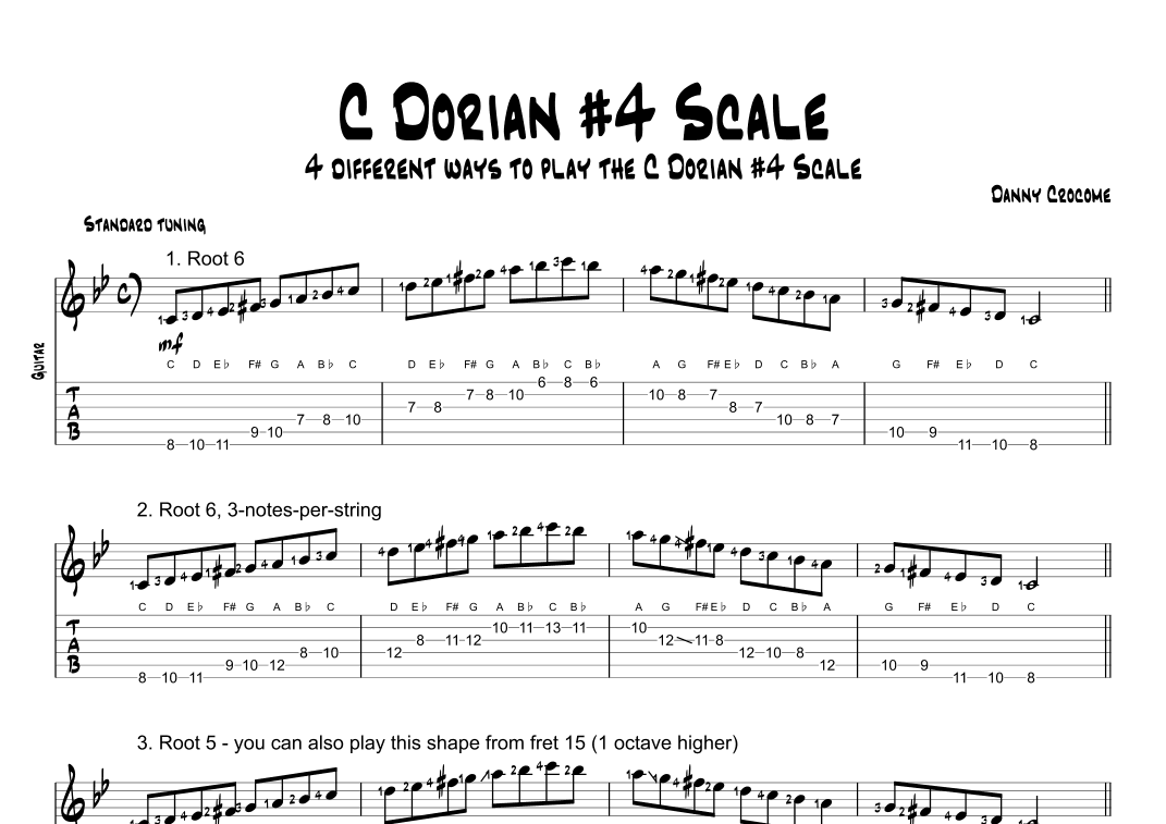 C Dorian #4 Scale (4 Ways to Play)