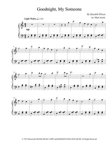 Goodnight, My Someone (arr. Matt Arnett)