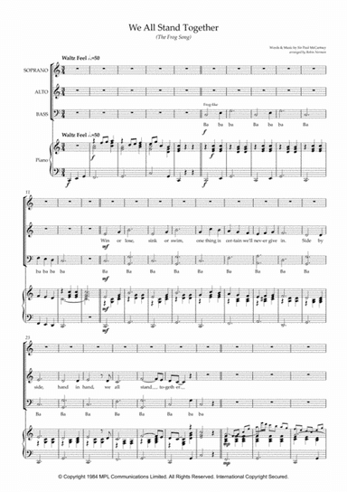We All Stand Together (arr. Robin Norman)