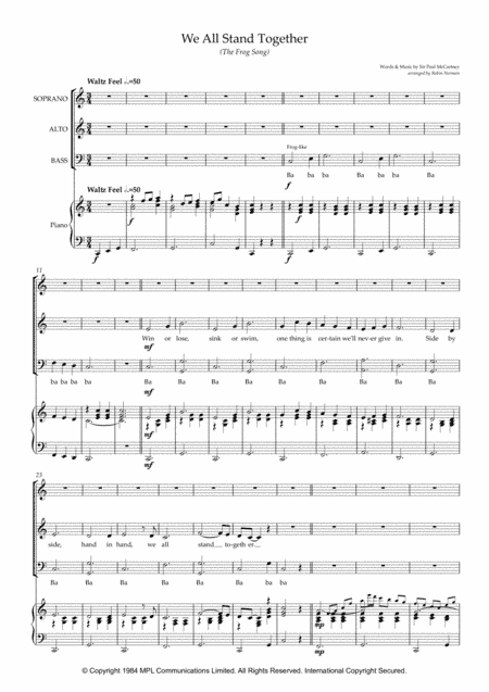 We All Stand Together (arr. Robin Norman)