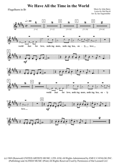 We Have All The Time In The World (arr. Jan Angermüller)