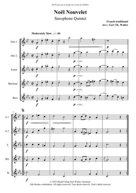 Noel Nouvelet (arr. Gert Th. Walter)