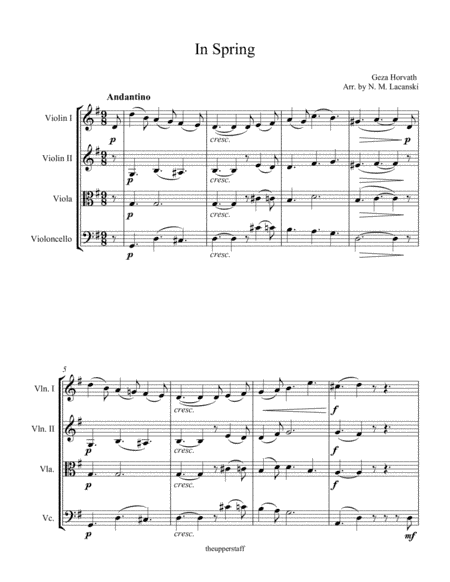 In Spring (arr. Nick Lacanski)