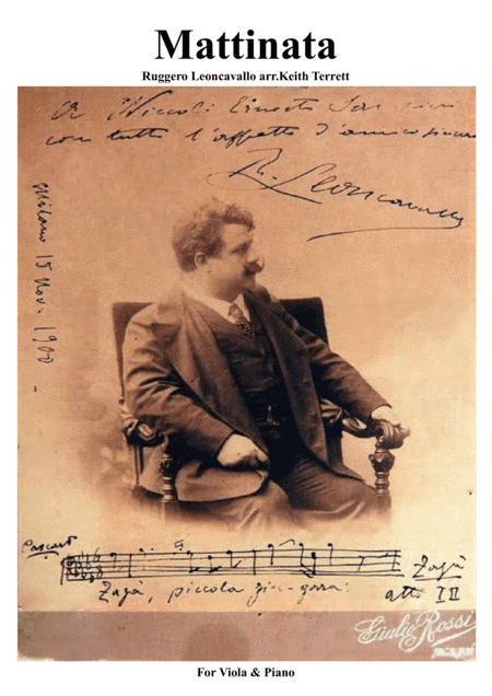 Mattinata for Viola & Piano (arr. Keith Terrett)