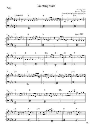 Counting Stars (arr. Melquisedeque C.Silva)