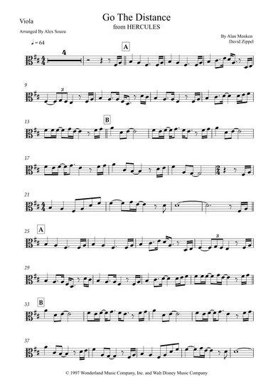 Go The Distance (arr. Alex Souza)