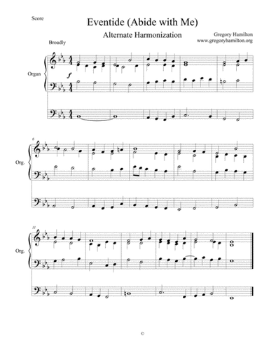 Abide with Me - Eventide Alternate Harmonization for Organ (arr. Dr. Gregory Hamilton)