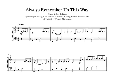 Always Remember Us This Way (arr. Thiago Marconato)