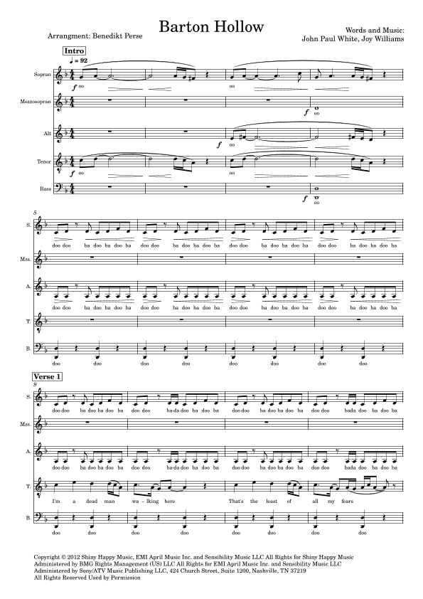 Barton Hollow (arr. Benedikt Perse)
