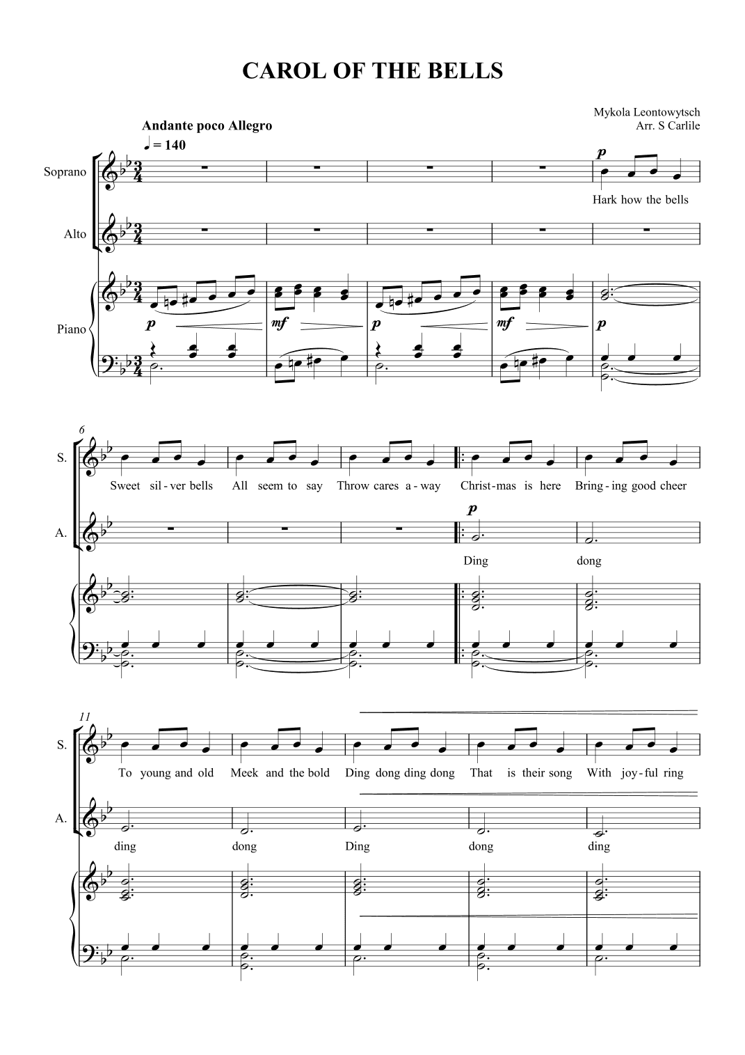 Carol of the Bells (arr. SCMusic)