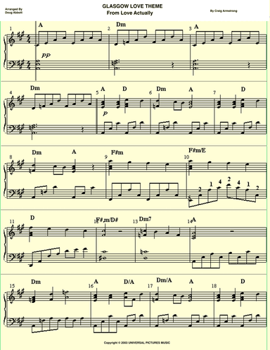 Glasgow Love Theme (arr. Doug Abbott)