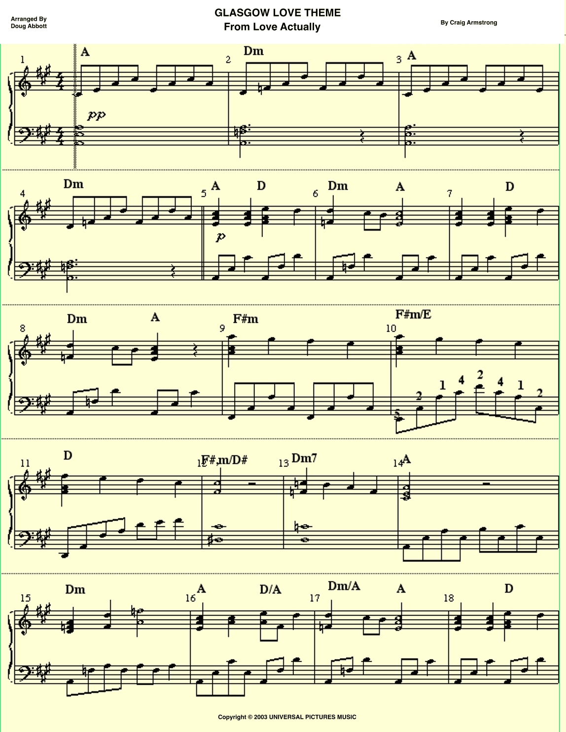 Glasgow Love Theme (arr. Doug Abbott)