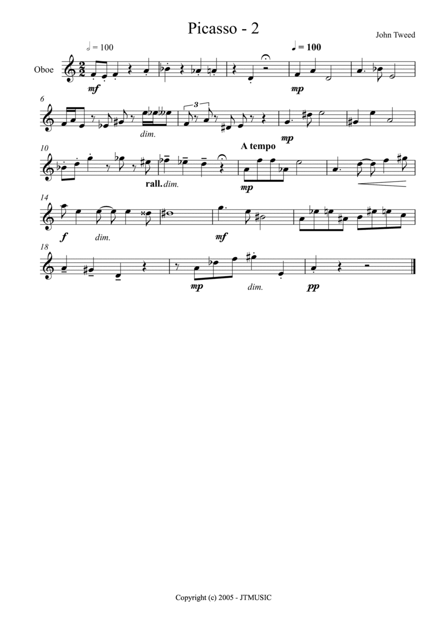 Picasso 2 for Oboe