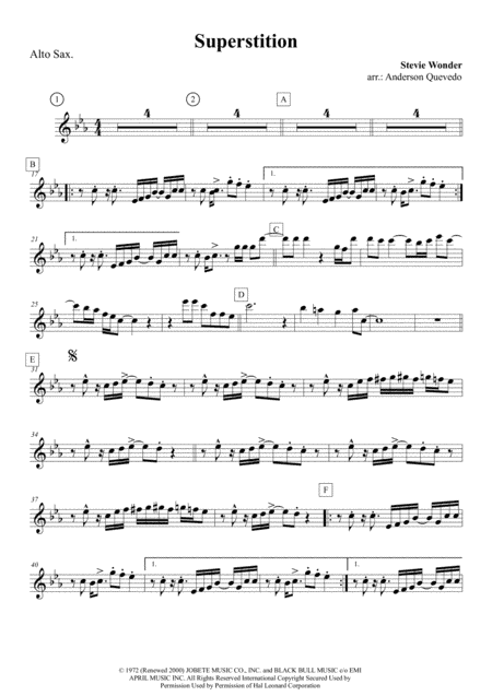 Superstition (arr. Anderson Quevedo)