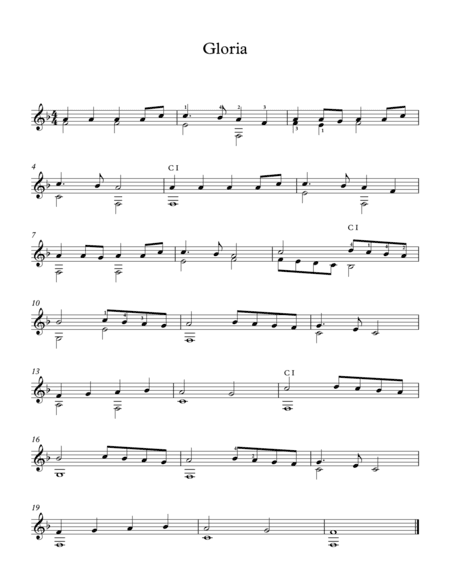 Gloria - French Traditional (arr. Milan Mitic)