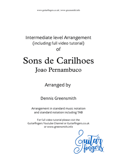 Sons de Carilhoes by Joao Pernambuco (arr. Dennis Greensmith)